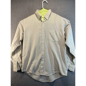 Manhattan  Long Sleeve Dress Shirt Men's  size  16 34/35 Striped Business Preppy